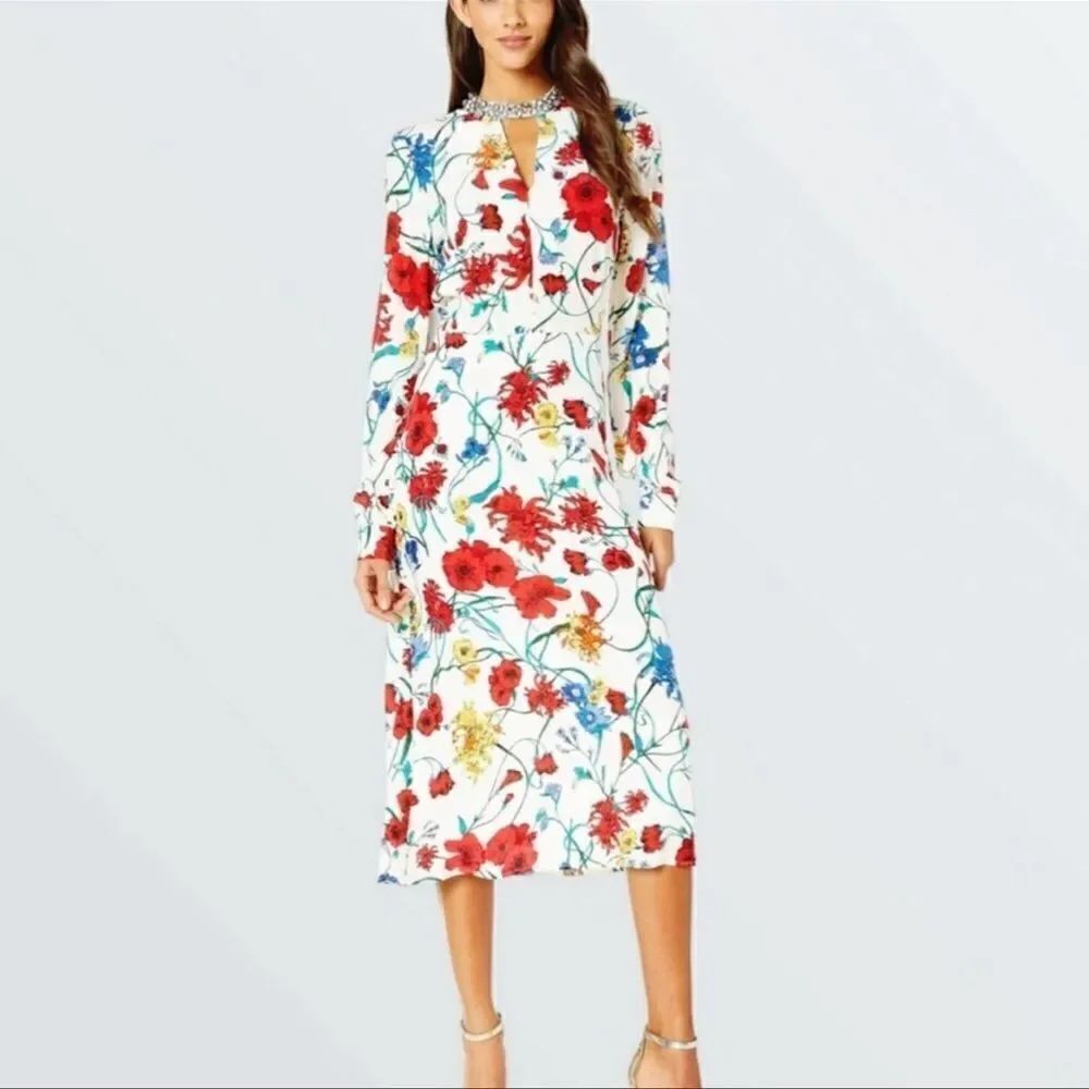 Juicy Black Label Silk Wildflowers Midi Dress